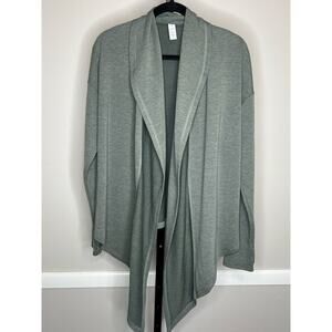 Balance Collection Open Front Cardigan Sage Green Travel Wrap M NWT